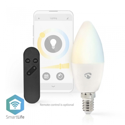 SmartLife LED Bulb | Wi-Fi | E14 | 470 lm | 4.9 W | Warm tot Koel Wit | 2700 - 6500 K | Android™ / IOS | Kaars | 1 Stuks