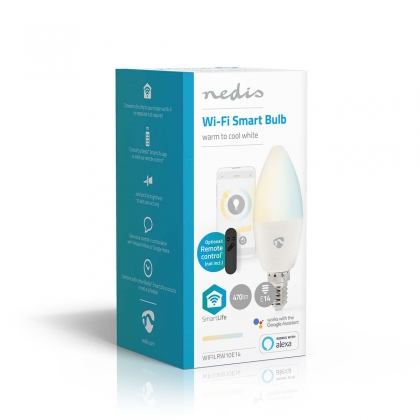 SmartLife LED Bulb | Wi-Fi | E14 | 470 lm | 4.9 W | Warm tot Koel Wit | 2700 - 6500 K | Android™ / IOS | Kaars | 1 Stuks