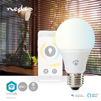 SmartLife LED Bulb | Wi-Fi | E27 | 806 lm | 9 W | Warm tot Koel Wit | 2700 - 6500 K | Android™ / IOS | Peer | 1 Stuks