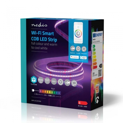 SmartLife LED Strip | Wi-Fi | RGB / Warm tot Koel Wit | COB | 2.00 m | IP20 | 2700 - 6500 K | 860 lm | Android™ / IOS