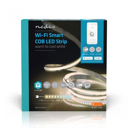 SmartLife LED Strip | Wi-Fi | Warm tot Koel Wit | COB | 2.00 m | IP20 | 2700 - 6500 K | 1000 lm | Android™ / IOS