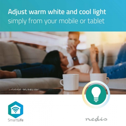 SmartLife LED Filamentlamp | Wi-Fi | E27 | 350 lm | 5.5 W | Koel Wit / Warm Wit | 1800 - 6500 K | Glas | Android™ / IOS | A60 | 1 Stuks