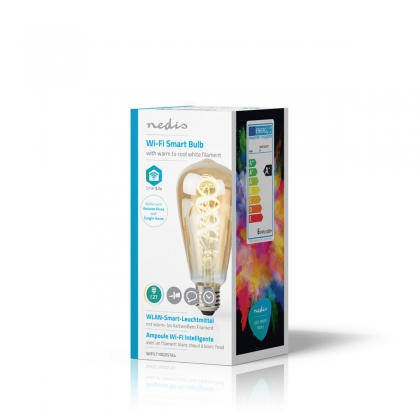 SmartLife LED Filamentlamp | Wi-Fi | E27 | 350 lm | 5.5 W | Koel Wit / Warm Wit | 1800 - 6500 K | Glas | Android™ / IOS | ST64
