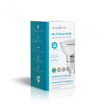 Wi-Fi Smart LED-Lamp | Warm Wit | GU10 | Dim naar Extra Warm Wit (1800 K)
