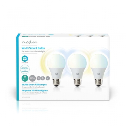 3 Stuks SmartLife LED Bulb | Wi-Fi | E27 | 9 W | Warm Wit / Koel Wit | 2700 - 6500 K | Energieklasse: A+ | Android™ & iOS | A60