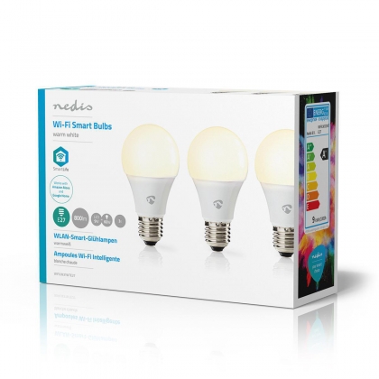 Wi-Fi Smart LED-Lamp | Warm Wit | E27 | 3-Pack