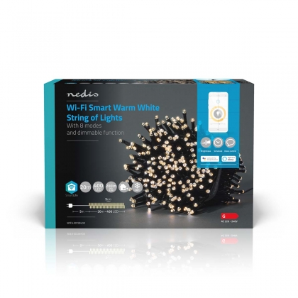 SmartLife-kerstverlichting | Koord | Wi-Fi | Warm Wit | 400 LED's | 20.0 m | Android™ / IOS