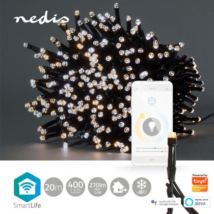 SmartLife-kerstverlichting | Koord | Wi-Fi | Warm tot Koel Wit | 400 LED's | 20.0 m | Android™ / IOS