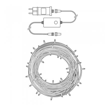 SmartLife-kerstverlichting | Koord | Wi-Fi | Warm tot Koel Wit | 50 LED's | 5.00 m | Android™ / IOS