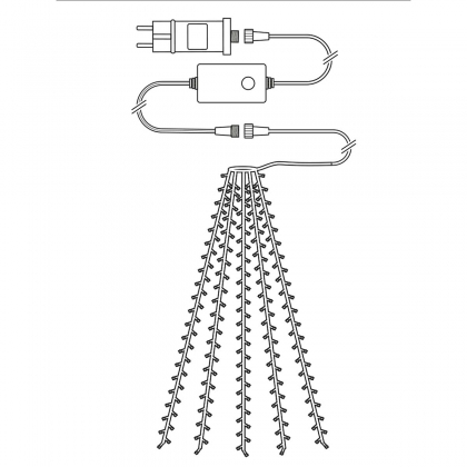 SmartLife-kerstverlichting | Ijskegel | Wi-Fi | Warm tot Koel Wit | 240 LED's | 5.00 m | Android™ / IOS