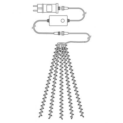 SmartLife-kerstverlichting | Boom | Wi-Fi | Warm Wit | 200 LED's | 20.0 m | 10 x 2 m | Android™ / IOS