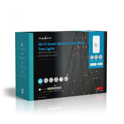 SmartLife-kerstverlichting | Boom | Wi-Fi | Warm tot Koel Wit | 200 LED's | 20.0 m | 10 x 2 m | Android™ / IOS