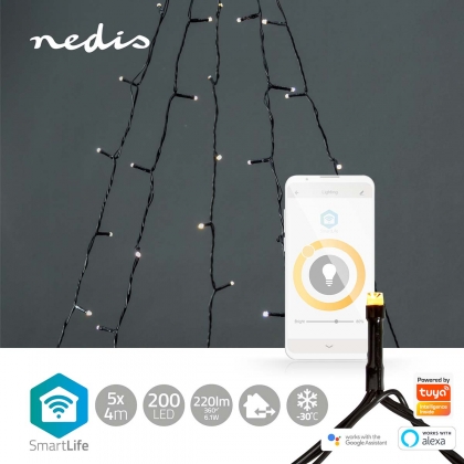 SmartLife-kerstverlichting | Boom | Wi-Fi | Warm Wit | 200 LED's | 20.0 m | 5 x 4 m | Android™ / IOS