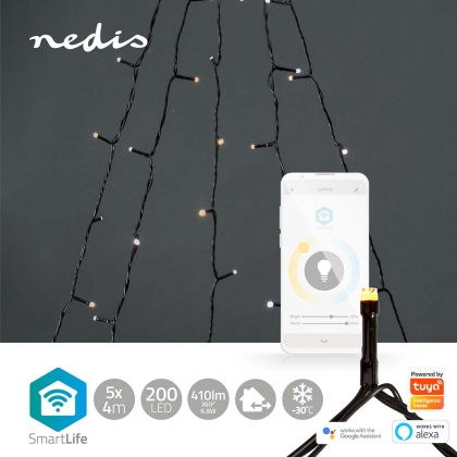 SmartLife-kerstverlichting | Boom | Wi-Fi | Warm tot Koel Wit | 200 LED's | 20.0 m | 5 x 4 m | Android™ / IOS