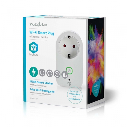 Wi-Fi smart plug stopcontact met Energiemeter | Schuko type F | 16A