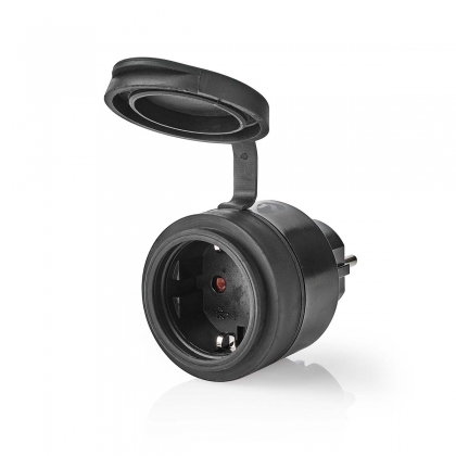 SmartLife Slimme Stekker | Wi-Fi | IP44 | 3680 W | Randaarde stekker / Type F (CEE 7/7) | -5 - 40 °C | Android™ / IOS | Zwart | 1 Stuks