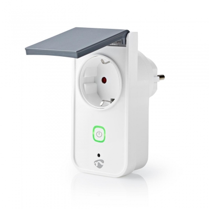 Wi-Fi Smartlife Stopcontact voor Buiten | Spatwaterbestendig | IP44 | Verbruiksmonitor | Schuko Type F | 16 A