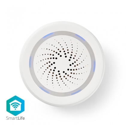 SmartLife Sirene | Wi-Fi | Netvoeding | 8 geluiden | 85 dB | Android™ / IOS | Wit