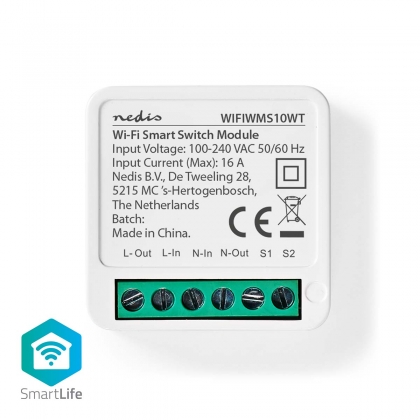 SmartLife Schakelaar | Wi-Fi | 3680 W | Kroonsteen | App beschikbaar voor: Android™ / IOS