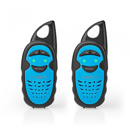 Walkie talkie Set | 2 Handsets | Tot 3 km | Frequentiekanalen: 3 | PTT | tot 3 uur | Blauw / Zwart