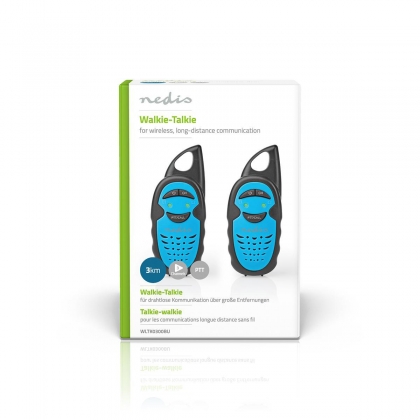 Walkie talkie Set | 2 Handsets | Tot 3 km | Frequentiekanalen: 3 | PTT | tot 3 uur | Blauw / Zwart