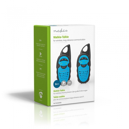 Walkie talkie Set | 2 Handsets | Tot 3 km | Frequentiekanalen: 3 | PTT | tot 3 uur | Blauw / Zwart