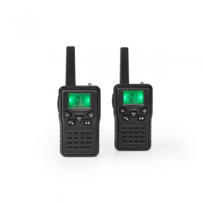 Walkie talkie Set | 2 Handsets | Tot 10 km | Frequentiekanalen: 8 | PTT / VOX | tot 6 uur | Oplaadstation inbegrepen | Koptelefoonoutput | Zwart