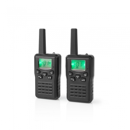 Walkie talkie Set | 2 Handsets | Tot 10 km | Frequentiekanalen: 8 | PTT / VOX | tot 6 uur | Oplaadstation inbegrepen | Koptelefoonoutput | Zwart