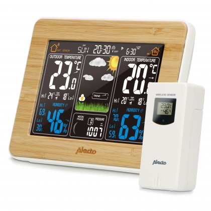 Weerstation met draadloze sensor Bamboe