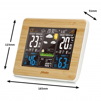 Weerstation met draadloze sensor Bamboe