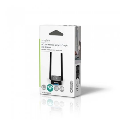 Netwerk-Dongel | Wi-Fi | AC1200 | 2.4/5 GHz (Dual Band) | USB3.0 | Wi-Fi-snelheid totaal: 1200 Mbps | Windows 10 / Windows 11 / Windows 8