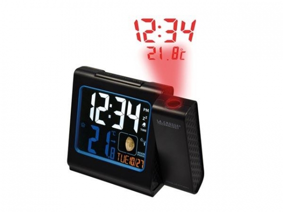 LA CROSSE - RADIOGESTUURDE WEKKER MET PROJECTIE - MET USB-OPLAADPOORT - 13,3 x 11 x 5 cm