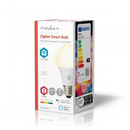 SmartLife Multicolour Lamp | Zigbee 3.0 | E27 | 806 lm | 9 W | RGB / Warm tot Koel Wit | 2200 - 6500 K | Android™ / IOS | Peer | 1 Stuks