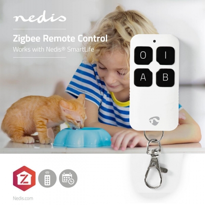 Smart Afstandsbediening | ZigBee | 4 Knoppen | Inclusief Accu | Wit