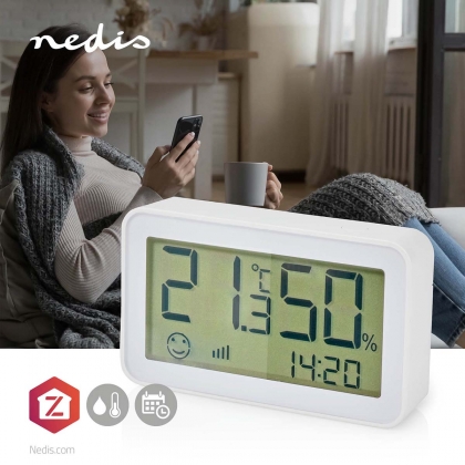 SmartLife Klimaatsensor | Zigbee 3.0 | Batterij Gevoed | Android™ / IOS | Wit