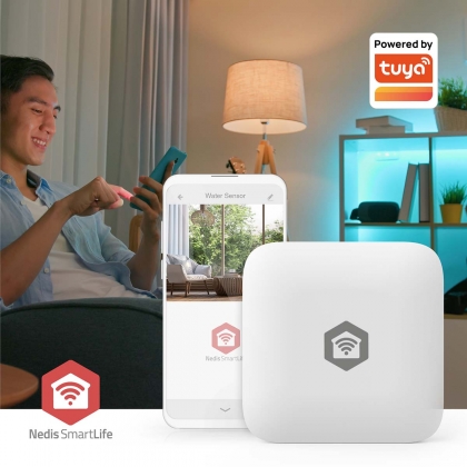 SmartLife Water Detector | Zigbee 3.0 | Batterij Gevoed | Max. batterijduur: 12 Maanden | Wit