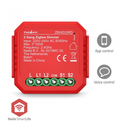 SmartLife Modules | Zigbee 3.0 | 2x100 W | Kroonsteen | App beschikbaar voor: Android™ / IOS