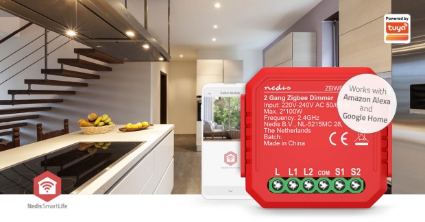SmartLife Modules | Zigbee 3.0 | 2x100 W | Kroonsteen | App beschikbaar voor: Android™ / IOS