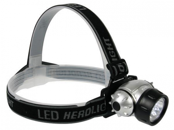 HOOFDLAMP MET 7 ZEER HELDERE WITTE LEDS