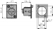 XLR Panel-mount female receptacle 4 N/A P soldeer connectie Vernikkeld