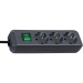 Eco-Line met schakelaar 3-weg zwart 1.5 m H05VV-F 3G1.5