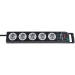 Super-Solid Power Strip 5-voudig (verlengsnoer met 2,5m kabel en schakelaar - gemaakt van breukvast polycarbonaat)