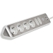 Estilo hoekaansluitdoosstrook met USB laadfunctie 6-weg 4x beschermende contactdozen & 2x Euro zilver/wit