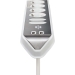 Estilo 6-voudige hoek-stopcontactstrip met hoogwaardig RVS-oppervlak voor keuken en kantoor (bureaucontactdoos met 4x veiligheidscontactdozen, 2x Euro-stopcontacten, incl. USB-oplaadfunctie) zilver/wit TYPE F