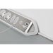 Estilo 6-voudige hoek-stopcontactstrip met hoogwaardig RVS-oppervlak voor keuken en kantoor (bureaucontactdoos met 4x veiligheidscontactdozen, 2x Euro-stopcontacten, incl. USB-oplaadfunctie) zilver/wit TYPE F