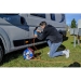 CEE-kabelhaspel met 23+2m RN-Kabel in oranje (camping kabelhaspel met CEE-hoekkoppeling incl. Stekkerdoos + CEE-stekker, voor buitengebruik)
