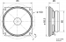 SL87 WPM 4 Ohm waterdichte 8 cm (3,3") fullrange luidspreker met een transparante kunststof conus en rubberen afdichtring