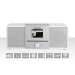 DIRA S32i CD EWF Multifunctionele Stereo Radio met CD-speler DAB+ / FM / Internet / Bluetooth Wit
