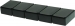 Potting box 43.5 x 63.5 x 25 mm Zwart PU = 5 ST