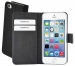 44081 Mobiparts Premium Wallet TPU Case Apple iPhone 5/5S/SE Black